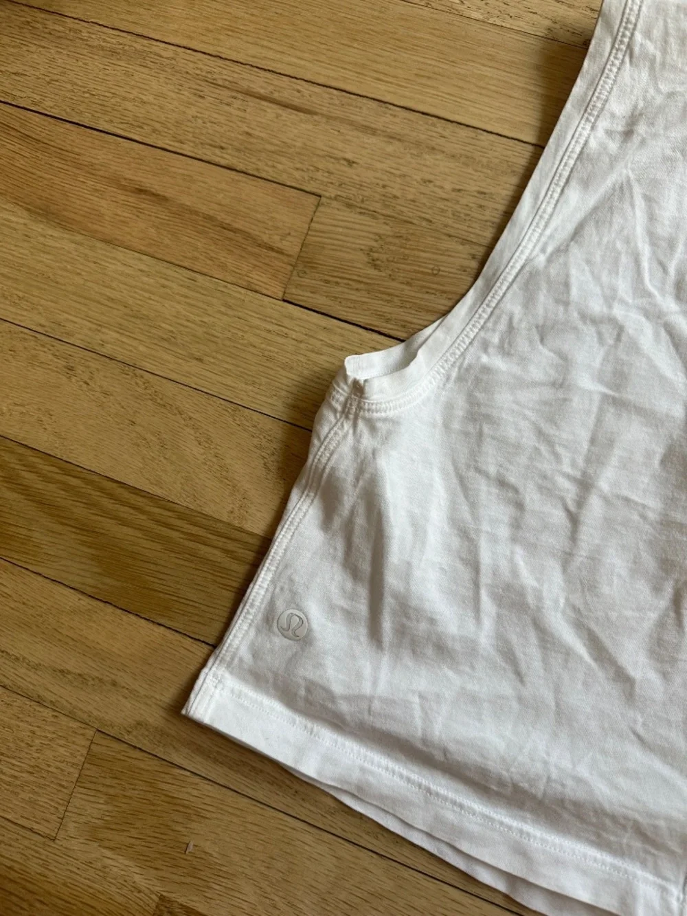 Lululemon white high neck, cotton tank top